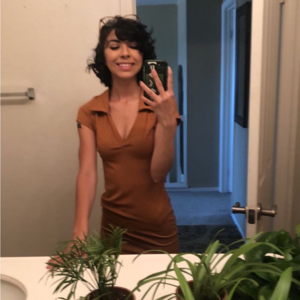 Preppy  collared body con dress